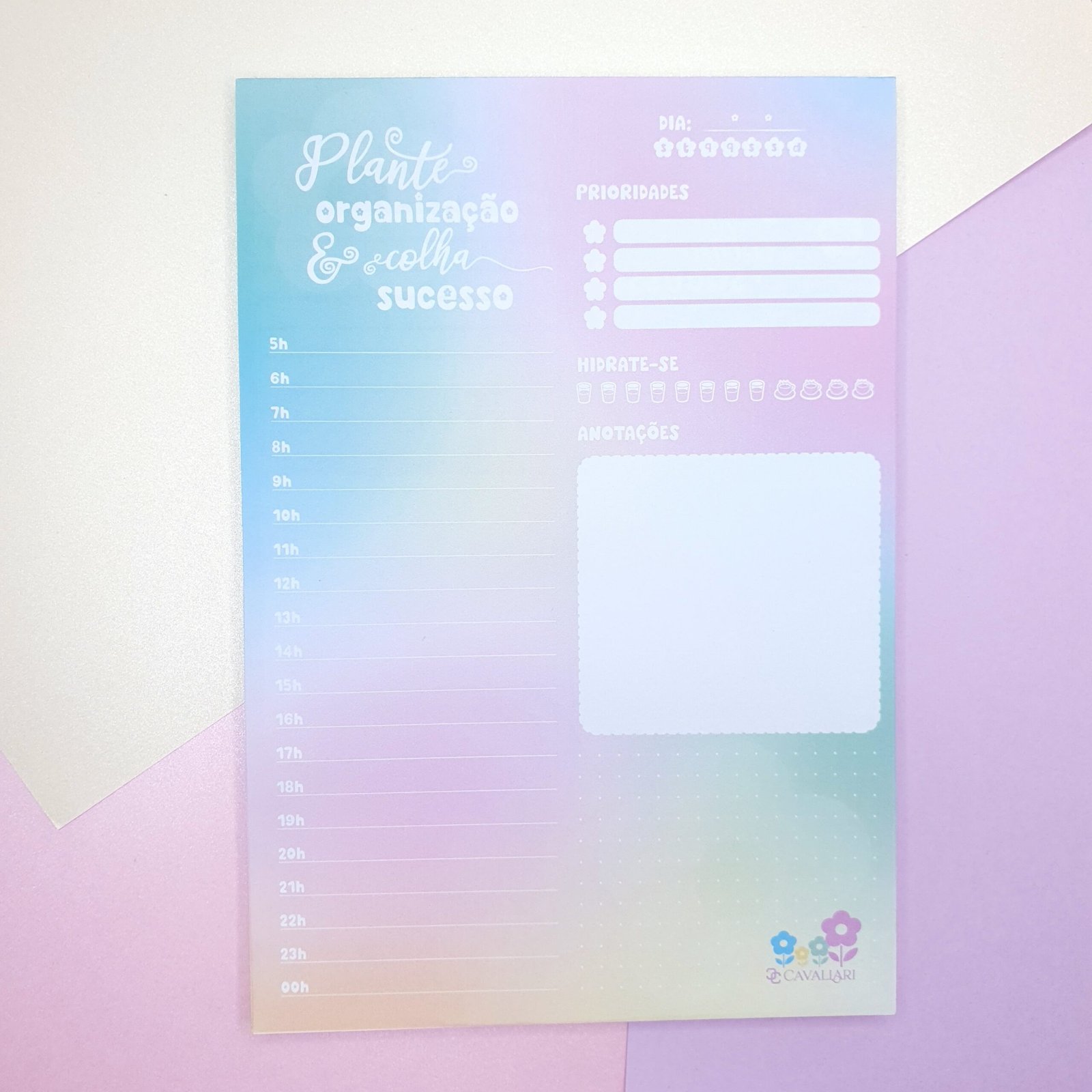 Planner diário em Bloco Coleção Plantar e Colher - Imagem 2