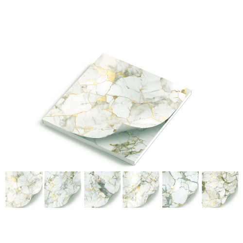 Conceito Cavallari - Bloco de Anotações Mármore Branco